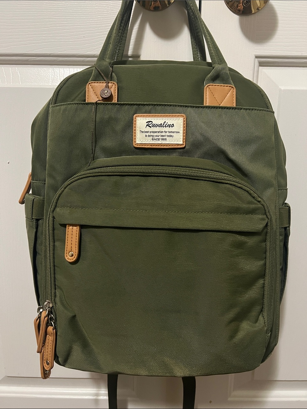 Ruvalino Diaper Bag Backpack Olive Green
